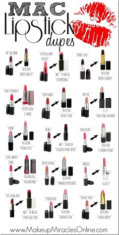 Mac Lipstick Dupes Mac Make Up, Drugstore Lipstick, Dark Lipstick, Smokey Eyes, Mac Makeup, Mac Lipstick, Lip Art