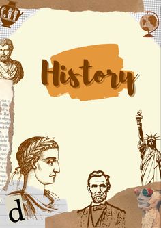 an image of the statue of liberty and other things on paper with words that read history