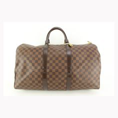 Louis Vuitton Damier Ebene Keepall 50 Duffle Bag Upcycle Ready 54lz429s Date Code/Serial Number: Mb4134 Made In: France Measurements: Length: 20" Width: 8.75" Height: 11" Handle Drop: 4" Overall Very Good Condition ( 7.5/10 Or B+ ) Accessories: Lock, Key And Care Card Signs Of Wear: Exterior Canvas: Very Minor Rubbing Exterior Leather And Trim: Very Minor Scratches, Very Minor Rubbing, Very Minor Scuffing Interior: Very Minor Marks Handle / Straps: Very Minor Scratches Corners: Minor Rubbing, Very Minor Scuffing Edges: Very Minor Rubbing Hardware: Very Minor Scratches, Very Minor Tarnish Odor: None Louis Vuitton Damier Ebene, Cards Sign, Louis Vuitton Damier, Travel Bags, Louis Vuitton Bag, Duffle Bag, 50 %, Bag Lady, Louis Vuitton