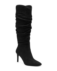 PRICES MAY VARY. Materials: This knee high boot is lined with synthetic leather or suede upper and grounded on a grippy rubber sole. Features: Almond toe knee high boots, stiletto high heel, slouchy shaft, rounded topline, side zipper. Matching: The comfortable squared almond toe elastic knee high boots go great with a pair of jeans jeans, leather pants, coats, sweaters and dresses. Occasions: Stiletto high heel knee high boots are greatly suitable for romantic dates, club nights and daily wear High Heel Knee High Boots, Black High Heel Boots, Womens Stilettos, Womens Knee High Boots, Romantic Dates, High Heels Stilettos, Work Office, High Heel Boots, Synthetic Leather