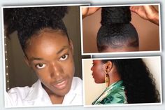 Quick And Easy Ponytails & Puff Hairstyles For Black Women Natural Easy Ponytails, Puff Hairstyles, Quick Bun, Hairstyle Natural Hair, Hairstyles For Black Women Natural, Black Women Natural Hair, Pony Ideas, Cute Ponytail Hairstyles, Hairstyles Quick