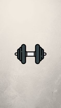 a black and white photo of two dumbbells on a gray background with space for text