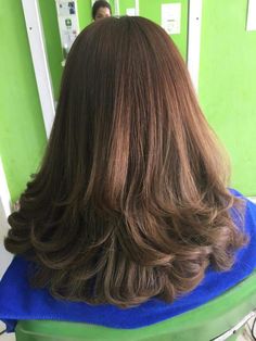 Long volume hair Rebonded Hair, Balayage Lob, Haircut For Women, Korean Hair Color, Long Hair Color, Lob Haircut