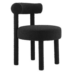 a black chair that is made out of felt