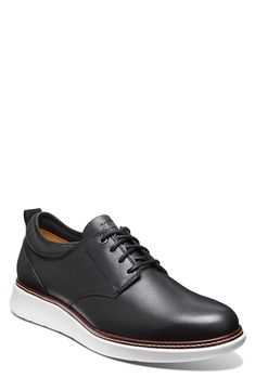 A flexible, shock-absorbing sole puts exceptional comfort underfoot in this handsome hybrid sport lace-up that walks the line between business and casual. Removable, cushioned insole with arch support Leather upper/leather and textile lining/rubber sole Made in Portugal Black Leather Oxfords With Ortholite Insole, Classic Walking Shoes With Ortholite Insole, Classic Leather Walking Shoes With Arch Support, Classic Black Walking Shoes For Business, Classic Business Walking Shoes With Removable Insole, Classic Business Casual Sneakers With Ortholite Insole, Classic Low-top Walking Shoes With Arch Support, Business Low-top Oxfords With Ortholite Insole, Leather Sneakers With Arch Support And Plain Toe