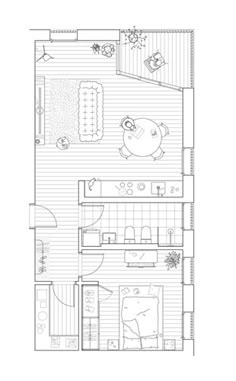 the floor plan for a small apartment