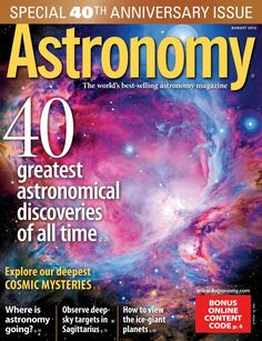 the front cover of astronomy magazine