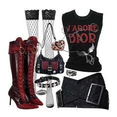 Dark Gothic Outfit, Glam Goth Outfits, Baddie Vibes Aesthetic, Grunge Glam Outfits, Goth Baddie Outfits, Alternative Rock Aesthetic, Alternative Party Outfit, Casual Punk Outfits, Party Outfit Baddie