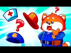 a cartoon fox wearing a police uniform with question marks on it's chest and hat in the air