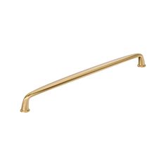 a brass handle on a white background