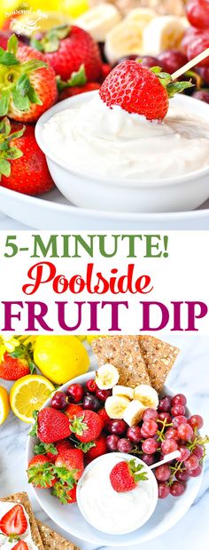 the fruit dip is ready to be eaten