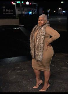 Plus size high fashion, outfit ideas, nude plus size outfits Nude Plus Size, Plus Size High Fashion, Fashion Outfit Ideas, Fashion Outfit, Plus Size Fashion, Plus Size Outfits, High Fashion, Fur Coat