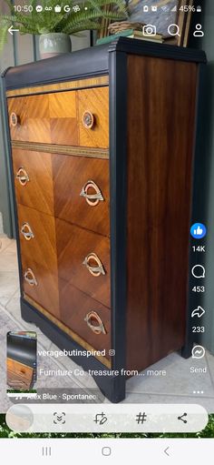 an image of a chest of drawers on the phone