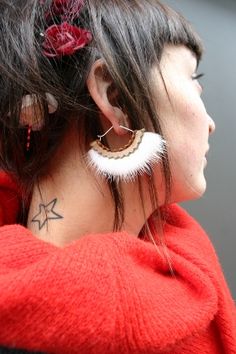 Fur Accessories Diy, Rabbit Fur Diy, Faux Fur Earrings, Fur Earings, Rabbit Fur Earrings, Fox Fur Collar, Textile Earrings