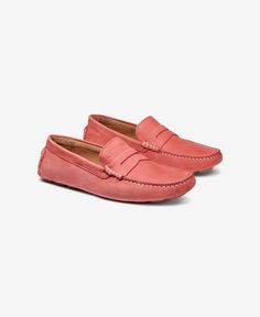 in stock Classic Pink Loafers With Rubber Sole, Classic Pink Loafers With Leather Sole, Driving Shoes Men, Shoe Crafts, Shoe Men, Driving Loafers, Driving Shoes, G H, Soft Leather