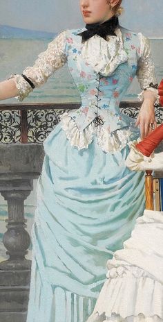 1880s Dress, 1880 Dress, Victorian Era Dresses, Victorian Era Fashion, 1880s Fashion, Victorian Dresses, Dress Painting, 1800s Fashion, Bustle Dress