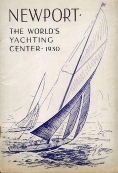 an old book with the title newport, the world's yachting center 1950