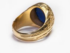 Gold Lapis Men's Ring. Vintage 18K yellow gold lapis men's ring size 9. Ring can be resized. Antique Vintage Rings Yellow Gold Lapis Lazuli Ring With Polished Finish, Antique Mens Rings, Lapis Stone, Mens Ring Sizes, Genuine Love, Blue Lapis, Men's Ring, Men's Rings, Vintage Ring