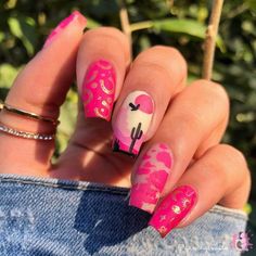 Wild West Nail Stamping Plate | Maniology Rodeo Nails, Cow Nails, Summery Nails, Nail Stamping Plates, Birthday Nails