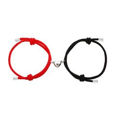 PRICES MAY VARY. 💕Couple Bracelets: Coming with a pair of delicate heart-shaped charm that mutual attraction when getting closer. These metching bracelets are symbolizing the eternal love and friendship between Lovers or Friends. 💕Premium Material: Made of high-quality nylon string, brand new heart charm design and stainless steel, these heart bracelets never fade and wouldn't fall out. It is comfortable and safe. Very convenient to wear. 💕SIZE: The heart bracelets for couples can be adjusted Couples Heart Bracelet For Valentine's Day And Friendship, Adjustable Black Bracelets For Valentine's Day, Adjustable Black Heart Bracelet For Friendship, Black Heart Bracelet For Couples Friendship, Couples Black Heart Bracelets, Matching Couple Bracelets, Bracelets For Boyfriend, New Heart, Couple Jewelry