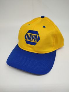 Napa Auto Parts Hat Cap 2000 75th Anniversary Yellow Blue NWOT. Check out our other listings, We will combine shipping! Buying By bidding/making an offer/buy it now on this listing, you acknowledge that you have read the ENTIRE description BEFORE bidding/purchasing. Items up for sale in this store are sold as-is. Most items are second-hand, meaning that they all had previous owners, so play-wear will be present (unless specified). The condition of above mentioned item(s) is based solely on MY op Vintage Blue Baseball Cap With Embroidered Logo, Retro Blue Hat With Embroidered Logo, Retro Blue Hats With Embroidered Logo, Blue Retro Hat With Embroidered Logo, Hand Meaning, 75th Anniversary, Paint Ideas, Hat Cap, Yellow Blue