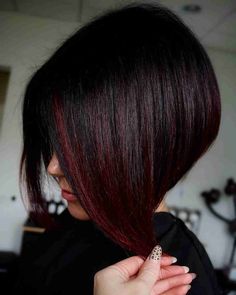 These Are The Top 50 Hair Color Ideas for Winter 2024 Black Cherry Hair, Spring Hair Color Trends, Cherry Red Hair, Short Dark Hair, Vivid Hair Color, Wine Hair, Cherry Hair