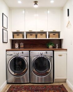 Here are some of the best ways to turn this small, often neglected room into its very best self. Laundry Room Organization Storage, Laundry Room Storage Shelves, Room Storage Diy, Basement Laundry Room, Basement Laundry, Laundry Room Cabinets, Laundry Room Inspiration, Laundry Room Remodel