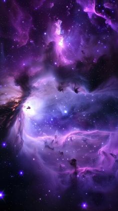 purple and blue space filled with stars