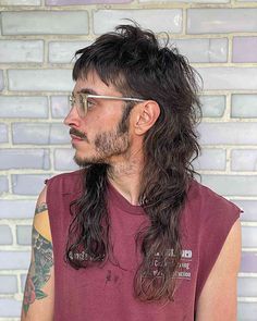 Top 29 Mullet Haircuts for Men in 2024 Men’s Shaggy Mullet, Mullet Men Long, Punk Mullet Men, Long Hair Mullet Men, Long Mullet Men, Shaved Mullet, Shag Mullet Curly Hair, Men's Mullet, A Mullet Haircut