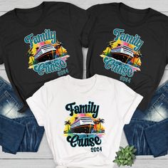 🚢 Cruise into Family Fun with Our Exclusive T-Shirts! 🚢 Set sail on unforgettable adventures with our stylish Family Cruise T-Shirts! Whether you're exploring exotic ports or lounging on deck, these comfortable shirts are the perfect attire for your nautical escapades.  Designed for the Whole Family: Crafted with soft, breathable fabric, our shirts ensure maximum comfort for every member of the crew, from the youngest deckhand to the seasoned captain. ⚓ Available in Classic Black or Crisp White: Choose from sleek black or pristine white to match your personal style or coordinate with your family's matching outfits. With two timeless colors to choose from, you're sure to find the perfect fit for your seafaring adventures. 🌊 Unforgettable Memories Await: Capture the magic of your family c Graphic Tee T-shirt For Family Vacation, Graphic Tee Crew Neck Top For Family Vacation, Graphic Tee With Crew Neck For Family Vacation, Themed T-shirt With Custom Print For Fans, Themed Custom Print T-shirt For Fan Merchandise, Custom Print T-shirt For Fan Merchandise, Black Crew Neck Top For Family Vacation, Adventure Crew Neck T-shirt With Custom Print, Family Vacation Letter Print Crew Neck T-shirt