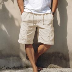 Season:Summer; Fabric:Linen Cotton Blend; Gender:Men's; Style:Classic Style,Fashion; Occasion:Holiday,Daily,Casual; Fit Type:Regular Fit; Function:Breathable,Comfort; Waistline:Mid Waist; Pattern:Plain; Design:Drawstring,Multi Pocket,Elastic Waist; Brand:OUKU; Pants Type:Shorts,Cargo Shorts,Linen Shorts,Summer Shorts; Fly Type:Drawstring,Elasticity; Front page:FF; Listing Date:01/16/2024; Hips:; Length:; Waist:; Fit US Size:; Fit UK Size:null; Fit EU Size:null; Pants Length:Short Summer Leisure Shorts In Solid Color, Summer Bottoms With Built-in Shorts For Leisure, Casual Solid Color Shorts For Leisure, Casual Solid Color Leisure Shorts, Solid Color Shorts For Beach Vacation, Solid Color Bottoms For Summer Leisure, Casual Solid Color Shorts For Vacation, Khaki Bottoms With Built-in Shorts For Summer, Leisure Shorts With Pockets For Beach Season