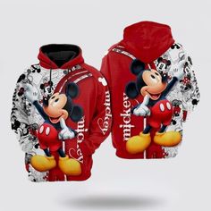 Mickey And Minnie Mouse Disney Black Red 3D Hoodie is the perfect 3D hoodie. With its vibrant 3D print, premium material, and high collar, this hoodie offers comfort, warmth, and style. Embrace a sense of pride as you showcase your love for your favorite team.Available in various patterns and colors, it’s the perfect choice to express your passion for football and your personal style. Product details: – Fabric: Scuba (95% Polyester and 5% Spandex). – Lightweight material. Adjustable Mickey Mouse Sweatshirt For Winter Streetwear, Casual Hooded Sweatshirt For Disney Fan Events, Black Mickey Mouse Hoodie, Black Mickey Mouse Hooded Hoodie, Disney Hoodie With Cartoon Print For Winter, Disney Hooded Sweatshirt With Cartoon Print, Disney Cartoon Print Hoodie For Winter, Disney Cartoon Print Hooded Sweatshirt, Disney Cartoon Print Winter Hoodie