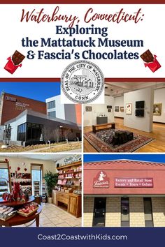 an advertisement for the museum and chocolate shop