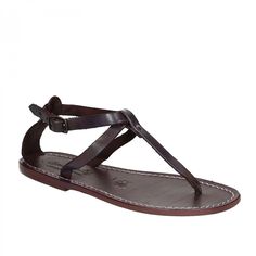 Brown T-strap Toe Ring Sandals With Leather Sole, Brown T-strap Sandals With Leather Sole, Brown T-strap Sandals With Leather Lining, Brown T-strap Toe Ring Sandals, Adjustable T-strap Sandals With Leather Sole, Leather Flip Flops Womens, Italian Leather Sandals, T Strap Flats, Leather Craftsmen