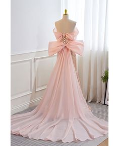 Get 10% off now! Buy charming pink sequins mermaid prom dress with big bow train at cheap price online. Free stable shipping and pro custom service since 2009. Pagent Dresses Pink, Pink And Gold Dresses, Pink Princess Prom Dress, Pink Mermaid Prom Dress, Bow Prom Dress, Pink Dress With Bow, Prom Dresses With Bow, Pink Sparkly Prom Dress, Prom Dress With Bow