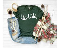 Christmas Flatlay, Clothing Sales, Christmas Mockup, Tee Mockup, Heather Green, Bella Canvas Tees, Tshirt Mockup, Christmas Theme, Shirt Mockup