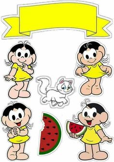 a cartoon character with many different expressions on it's face, including watermelon and