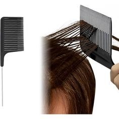 [SAFE AND GENTLE]: The rat tail comb has round comb teeth that gently comb and unknot hair without causing any damage to the scalp. It provides a safe and gentle experience. [ERGONOMIC DESIGN]: The hair highlighter comb features an ergonomic handle design for easy grip and slip resistance, making it comfortable and easy to use. It allows for easy shaping and coloring of hair. [PRACTICAL COMB]: Designed specifically for hair dyeing and bleaching, this highlight hair comb provides easy hair separa Instyler Hair, Professional Hair Dye, Parting Comb, Round Comb, Hair Highlight, Rat Tail Comb, Static Hair, Rat Tail, Professional Hairstylist