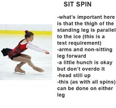 a girl is skating on an ice rink