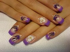 How to Do at Home Nail Designs | 18 Photos of the Easy Nail Designs to Do At Home Nail Designs 2014, Purple Nail Art Designs, Crazy Nail Art, Purple Nail Art, Nail Designs Pictures, Purple Nail Designs, Floral Nail Designs