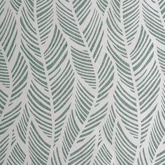 a white and green wallpaper with large leaves on the back side, in shades of grey