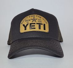 #ad Premium Quality New YETI Star Badge Trucker Hat- Black Coffee color. Austin,TX Limited edition., Men�s Winter Fashion Trends Trucker Hat Black, Star Badge, Star Decals, Coffee Color, Dark Brown Color, Coffee Colour, Black Coffee, Austin Tx