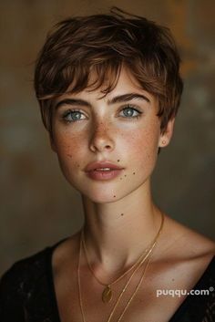 Very Short Haircuts For Women, Shaggy Pixie Cuts, Simple Backdrop, Textured Pixie Cut, Bold Hair Color, Messy Short Hair, Portrait References, Face References