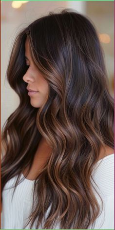 Caramel Toned Balayage, Balayage Hair Blended, Caramel Brunette Balayage Hair, Carmal And Blonde Balayage On Brown Hair, Long Brown Hair With Balayage, Soft Caramel Highlights On Dark Hair, Peanut Butter Highlights Hair, Caramel Brown Hair Highlights, Hair Ideas Caramel