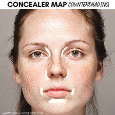 Do you know how to use concealer for countershading? Learn some tips & tricks and where to apply concealer just like the makeup PRO's do. #concealer #makeuptips #makeuptricks #concealertips Concealer Map, Makeup Over 50, Simple Makeup Tips