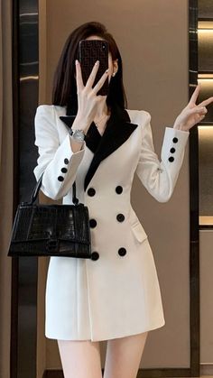 Cute Dress Outfits, Woman Suit Fashion, Korean Fashion Dress, Modest Fashion Outfits, Casual Style Outfits