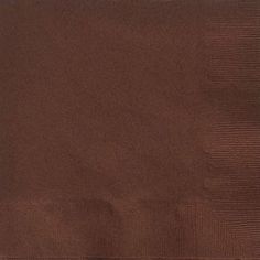 chocolate brown paper napkins on white background