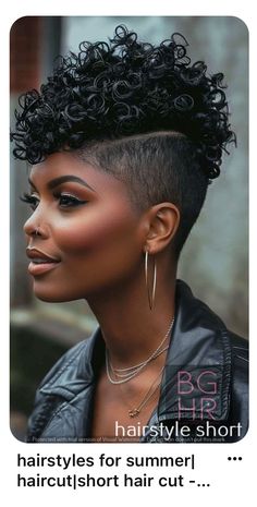 African American Hairstyles For Women Natural, American Hairstyles For Women, African American Hairstyles For Women, Natural Hair Haircuts, Curly Hair Fade, Short Natural Curly Hair, Short Black Hair