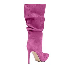 Stiletto Heel Vegan Diamante Details Ankle Boots Vegan Suede Upper Heel Height: 10 cm / 3.9 inch (Approx.) Shaft Height: 26 cm / 10.2 inch (Approx.) High Heel Ankle Boots, Stiletto Boots, Heel Ankle Boots, High Heel Boots Ankle, Heeled Ankle Boots, Stiletto Heel, The Label, High Heel, Stiletto Heels