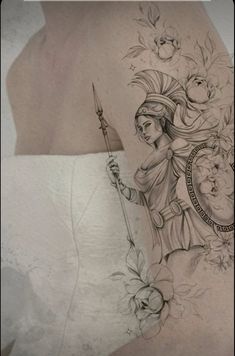 Boss Tattoo, Women's Tattoos, Athena Tattoo, Tattoo On Hand, Organic Tattoo, Seshomaru Y Rin, Goddess Athena, Athena Goddess, Tattoo Feminina